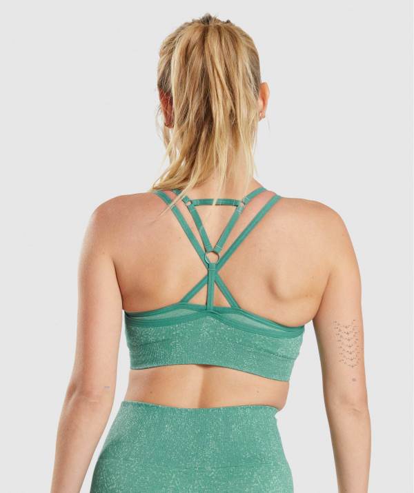 Damske Športové Podprsenky Gymshark Adapt Fleck Seamless Tmavo Zelene Zelene | BS7158264
